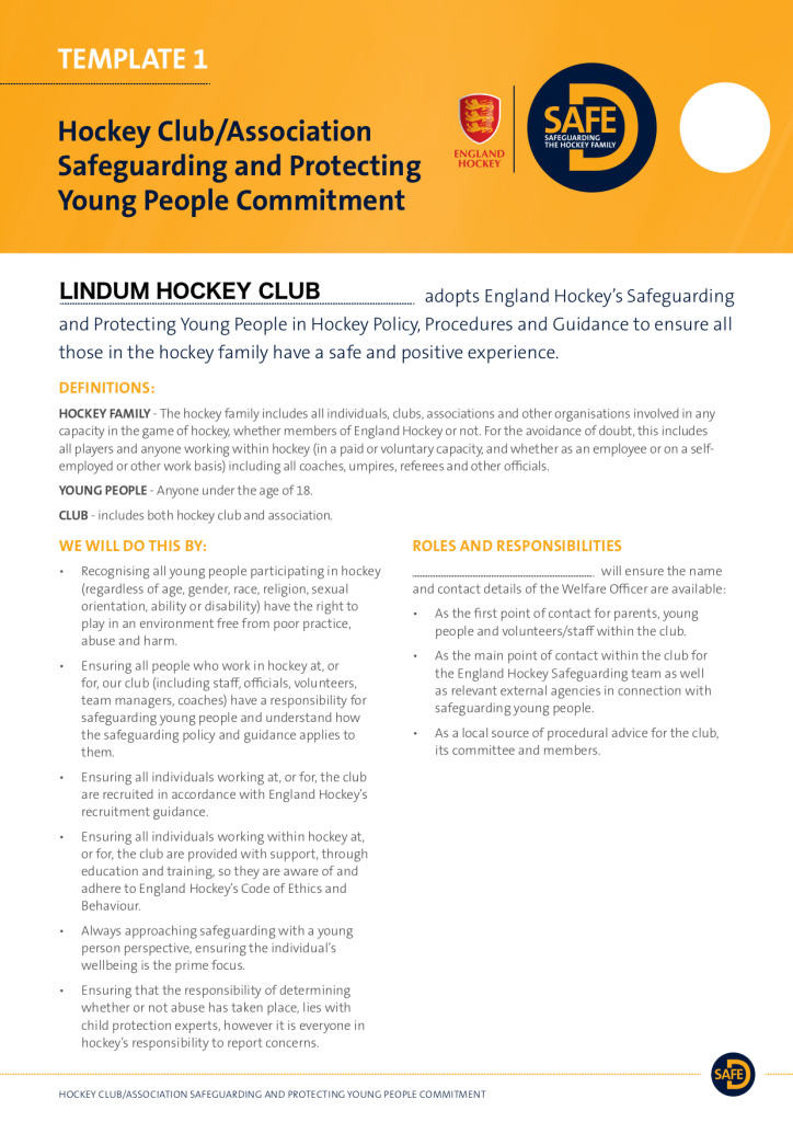 Safeguarding and Protecting Young People Commitment